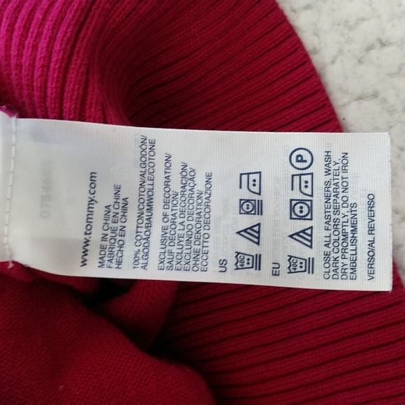 Vintage Tommy Hilfiger Cable Knit Full Zip Hooded Sweater Size M - Picture 10 of 11